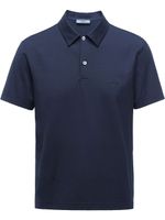 Prada polo à logo brodé - Bleu