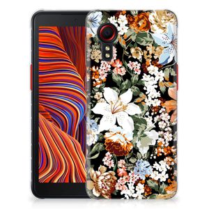 TPU Case voor Samsung Galaxy Xcover 5 Dark Flowers