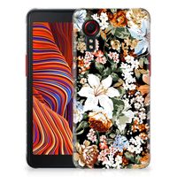 TPU Case voor Samsung Galaxy Xcover 5 Dark Flowers - thumbnail