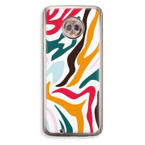 Colored Zebra: Motorola Moto G6 Transparant Hoesje