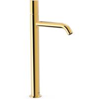 Wastafelkraan Tres Study | Opbouw | Mengkraan | Hoog model | 1-knop | Rond | 24k Goud glans