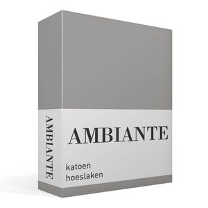 Ambiante Hoeslaken Katoen Grey-2-persoons (140x200 cm)