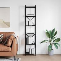 Boekenkast Zwart eiken 40 x 30 x 188 cm Bewerkt hout