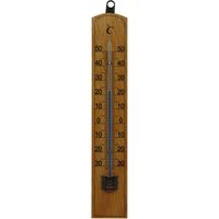 Thermometer buiten hout 20 x 4 cm - thumbnail