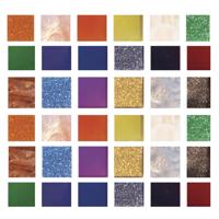 Mozaiek steentjes - diverse kleuren - 1270x stuks - 1 x 1 cm formaat - hobby artikelen
