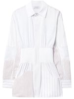 Off-White robe-chemise Motorcycle à manches longues - Blanc - thumbnail