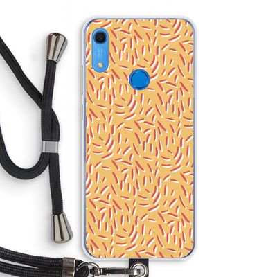 Camouflage: Huawei Y6s Transparant Hoesje met koord