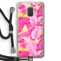 Pink Banana: Samsung Galaxy A8 (2018) Transparant Hoesje met koord