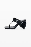 Sandalen met hak in leatherlook - BLACK - 41