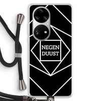 Negenduust geometrisch: Huawei P50 Pro Transparant Hoesje met koord