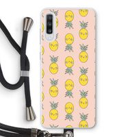 Ananas: Samsung Galaxy A70 Transparant Hoesje met koord