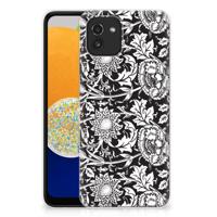 Samsung Galaxy A03 | TPU Case | Black Flowers