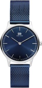 Danish Design IV69Q1249 Horloge Vigelso Mesh staal zilverkleurig-blauw 32 mm