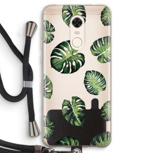 Tropische bladeren: Xiaomi Redmi 5 Transparant Hoesje met koord