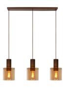 Lucide TOLEDO - Hanglamp - Ø 20 cm - 3xE27 - Amber Lucide TOLEDO - Hanglamp - Ø 20 cm - 3xE27 - Amber