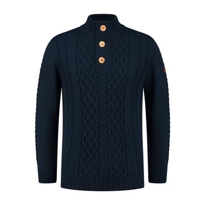 Travelin' Men - Mock neck - Marine - Maat XXL