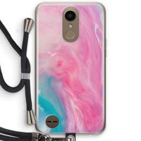 Roze explosie: LG K10 (2017) Transparant Hoesje met koord