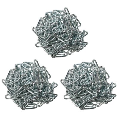 Ketting / voetkettingen / kettingschakels - 3x - staal - 3 m - 4 mm