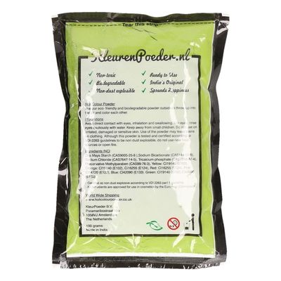 4x zakjes holi kleurpoeder groen