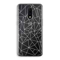 Geometrische lijnen wit: OnePlus 7 Transparant Hoesje