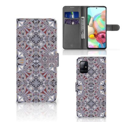 Samsung Galaxy A71 | Bookcase | Flower Tiles