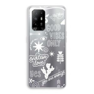 Good vibes: Oppo A95 5G Transparant Hoesje