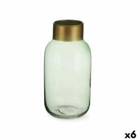 Vaas Groen Gouden Glas 11,5 x 24 x 11,5 cm (6 Stuks)