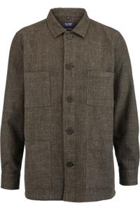 OLYMP SIGNATURE Soft Business Tailored Fit Overshirt bruin, Effen