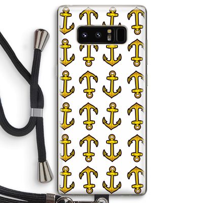 Musketon Anchor: Samsung Galaxy Note 8 Transparant Hoesje met koord