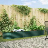 Verhoogde plantenbak Groen 320 x 80 x 44 cm Staal