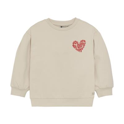 Daily7 winter sweater meisjes - zand - brushed backprint