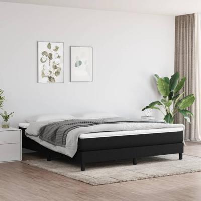 Bedframe zonder matras stof zwart 160x200 cm