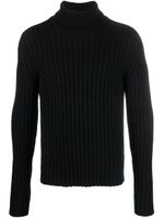 Ten C pull nervuré à col roulé - Noir