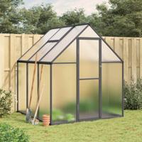 VidaXL Tuinkas met basisframe 169x169x195 cm aluminium antracietkleur