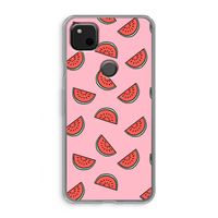 Watermeloen: Google Pixel 4a Transparant Hoesje
