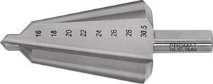 Promat Getrapte plaatboor | boorbereik 16-30,5 mm | HSS-Co totale lengte 76 mm | snedeaantal 2 - 4000862023 4000862023