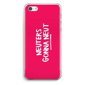 Neuters (roze): iPhone 5 / 5S / SE Transparant Hoesje