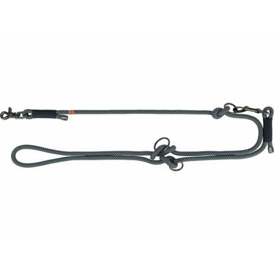 Verstelbare hondenriem Trixie Soft Rope Zwart Grijs S S/XL