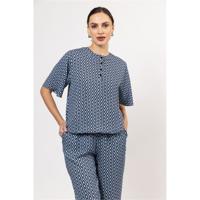 Woven blouson o-neck s/s Woven blouson o-neck s/s