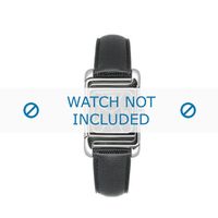 Armani horlogeband AR-0304 Leder Zwart 12mm