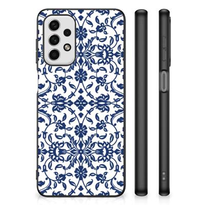 Samsung Galaxy A23 Bloemen Hoesje Flower Blue
