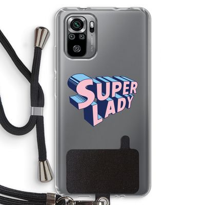 Superlady: Xiaomi Redmi Note 10S Transparant Hoesje met koord