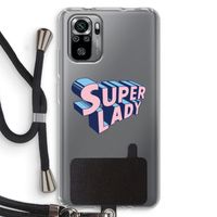 Superlady: Xiaomi Redmi Note 10S Transparant Hoesje met koord