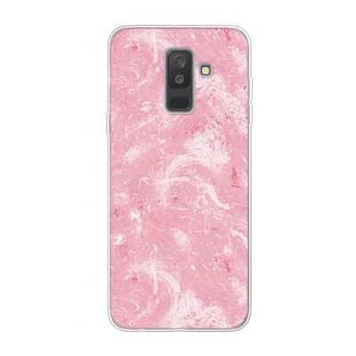 Abstract Painting Pink: Samsung Galaxy A6 Plus (2018) Transparant Hoesje