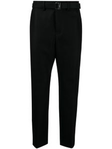 sacai pantalon en laine à coupe courte - Noir