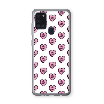 GIRL POWER: Samsung Galaxy A21s Transparant Hoesje