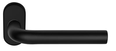 Formani Basics LB3-19B32 deurkruk dubbel geveerd op ovale rozet - mat zwart