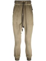 Boris Bidjan Saberi drawstring-waist track pants - Marron