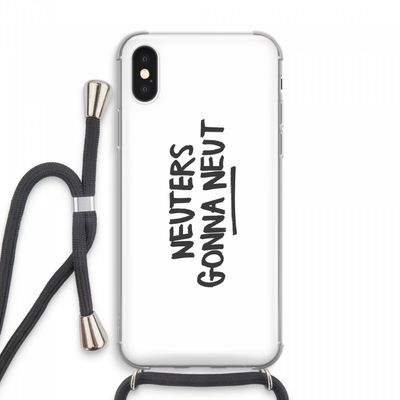 Neuters: iPhone XS Max Transparant Hoesje met koord