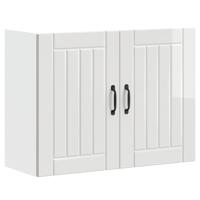 Keukenwandkast Lucca bewerkt hout hoogglans wit Keukenwandkast Lucca bewerkt hout hoogglans wit
